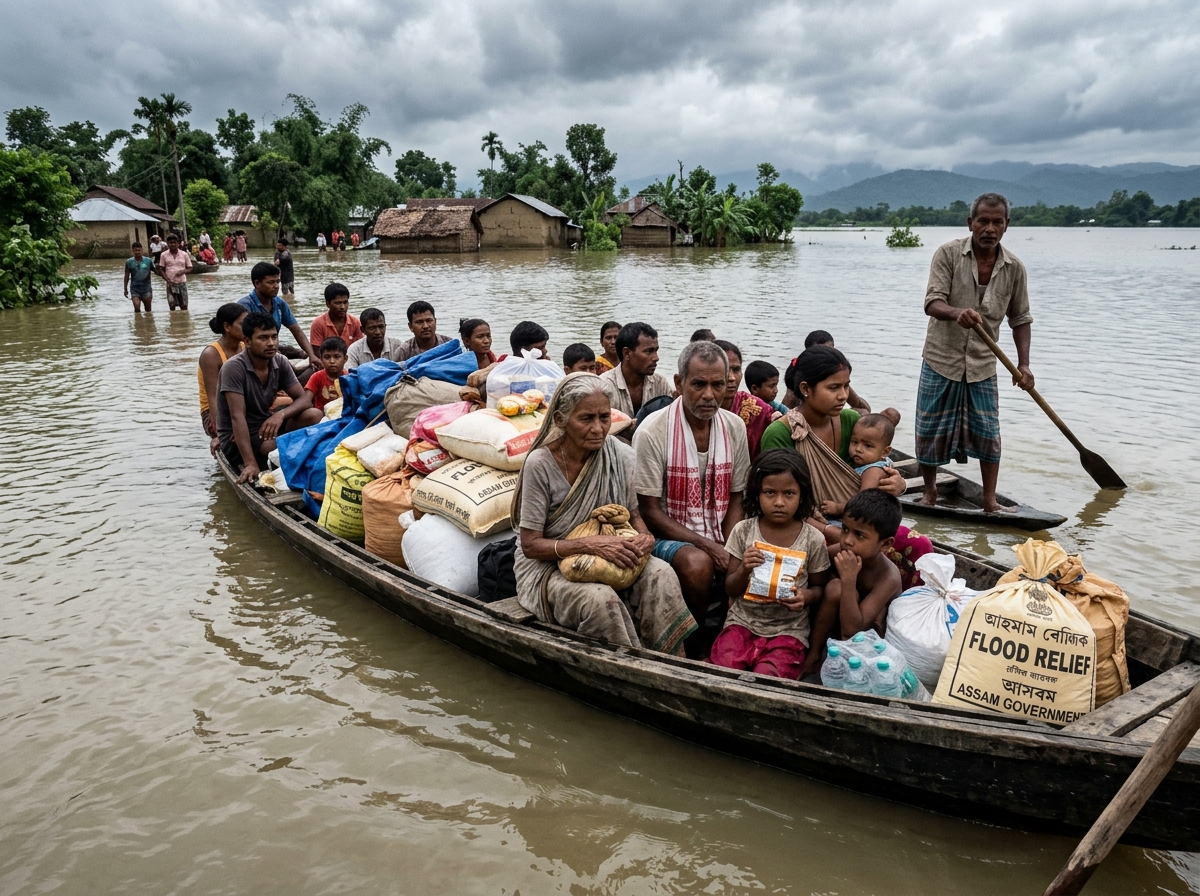 Boat Rescue and Tarpaulin Shelters in Assam